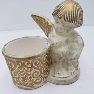 Partylite Reverie Votive Tealight Candle Holder Cherub Angel  P0259 NIB